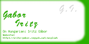 gabor iritz business card